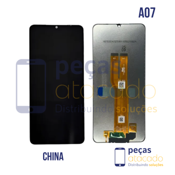 S-1204 FRONTAL SAMSUNG A07 SEM ARO PRETO ORIGINAL CHINA IPS