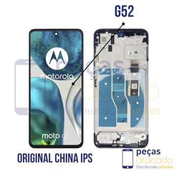 S-1059 FRONTAL MOTOROLA MOTO G52 PRETO COM ARO ORIGINAL CHINA OLED