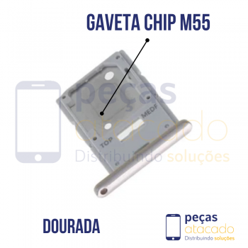 CH-0044 GAVETA DE CHIP SAMSUNG M55 DOURADO