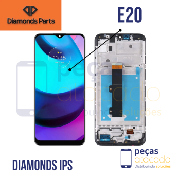 S-1044 FRONTAL MOTOROLA MOTO E20 (XT2155) COM ARO DIAMONDS IPS