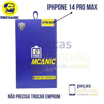 BA-0078 BATERIA MECHANIC IPHONE 14 PRO MAX (NAO PRECISA TROCAR EPROM) (1 ANO DE GARANTIA)