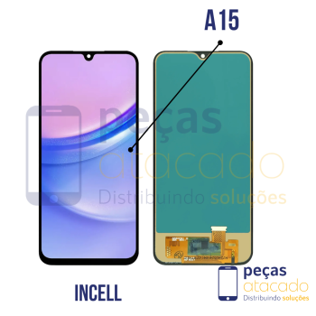 S-0869 FRONTAL SAMSUNG A15 4G (A155) A15 5G (A156) SEM ARO PRETO INCELL