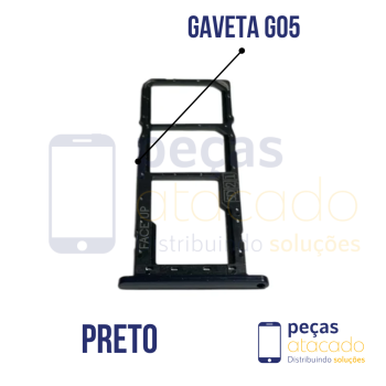 CH-0089 GAVETA DE CHIP MOTOROLA MOTO G05 (XT2523 ) PRETO