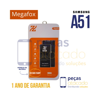 BA-0034 BATERIA MEGAFOX SAMSUNG A51 (SM-A515) (EB-BA515ABY) (1 ANO DE GARANTIA)