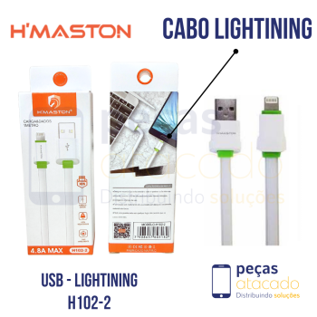 CABO H MASTON USB PARA IP LIGHTNING 4.8A  (H102-2)