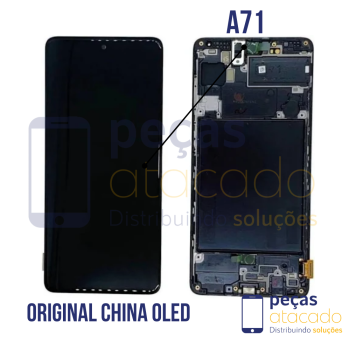 S-0237 FRONTAL SAMSUNG A71 (SM-A715) COM ARO ORIGINAL CHINA 1:16 OLED