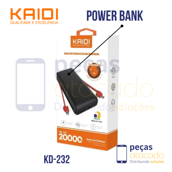 POWER BANK PORTÁTIL KAIDI 20000MAH (KD-232)