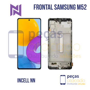 S-0418 FRONTAL SAMSUNG M52 COM ARO PRETO INCELL NN
