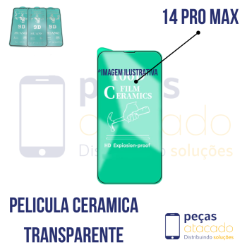 P-0770 PELICULA IPHONE 14 PRO MAX | 15 PLUS CERAMICA TRANSPARENTE
