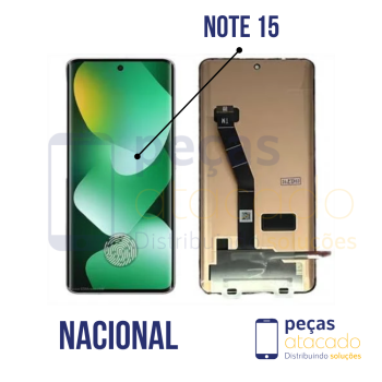 S-1259 FRONTAL XIAOMI NOTE 15 4G SEM ARO PRETO NACIONAL OLED