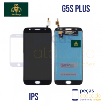 S-1019 FRONTAL MOTOROLA MOTO G5S PLUS (XT1802) SEM ARO PRETO WE KEEP IPS