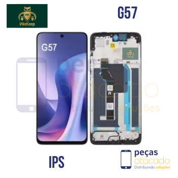 FRONTAL MOTOROLA MOTO G57 (XT2435) COM ARO PRETO WE KEEP IPS