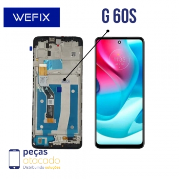 S-0792 FRONTAL MOTOROLA MOTO G60S (XT2133)  COM ARO PRETO WEFIX IPS