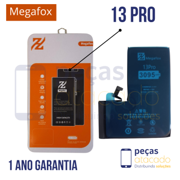 BA-0307 BATERIA MEGAFOX IPHONE 13 PRO (NAO PRECISA TROCAR EPROM) (1 ANO DE GARANTIA)