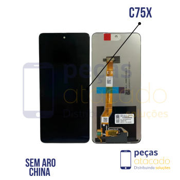 S-1302 FRONTAL REALME C75X SEM ARO PRETO ORIGINAL CHINA IPS