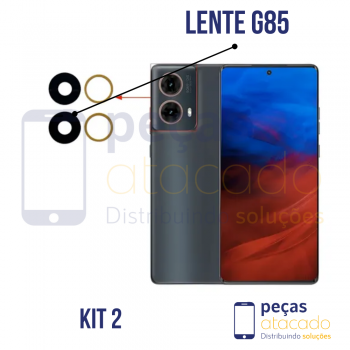 L-0168 LENTE CAMERA MOTOROLA MOTO G85 KIT 2 ORIGINAL