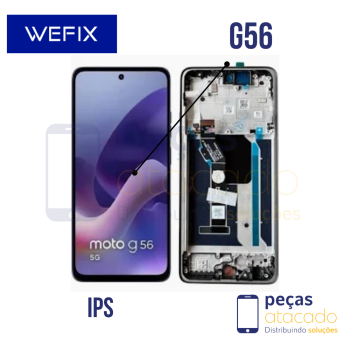 S-0169 FRONTAL MOTOROLA MOTO G56 COM ARO PRETO IPS WEFIX
