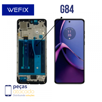 S-0639 FRONTAL MOTOROLA MOTO G84 5G (XT2347) COM ARO PRETO AMOLED WEFIX