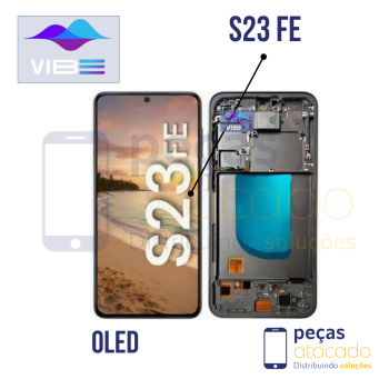 S-1213 FRONTAL SAMSUNG S23 FE (SM-S711U) COM ARO PRETO VIBE OLED