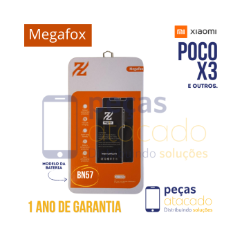 BA-0048 BATERIA MEGAFOX XIAOMI POCO X3 | POCO X3 PRO (BN57) (1 ANO DE GARANTIA)