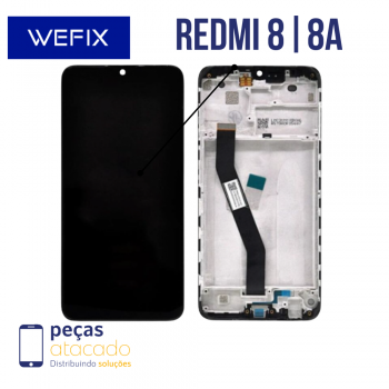 S-0742 FRONTAL XIAOMI REDMI 8A | REDMI 8  COM ARO PRETO WEFIX IPS