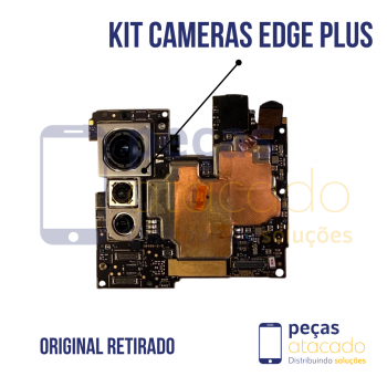 G-0063 KIT CAMERAS FRONTAIS E TRASEIRAS MAIS PLACAS SUCATAS ORIGINAL RETIRADO MOTO EDGE PLUS 5G