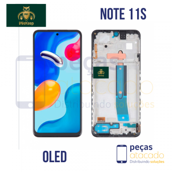 S-0448 FRONTAL XIAOMI REDMI NOTE 11S | NOTE 11 4G | POCO M4 PRO COM ARO PRETO OLED WE KEEP 1.1