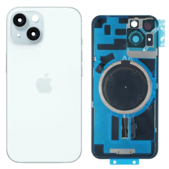 N-0038 TAMPA TRASEIRA COM SUPORTE E IMÃ IPHONE 15 (A3090) AZUL