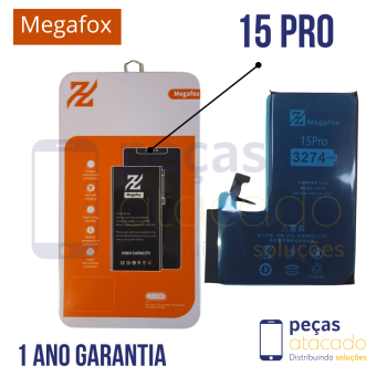BA-0413 BATERIA MEGAFOX IPHONE 15 PRO (NAO PRECISA TROCAR EPROM) (1 ANO DE GARANTIA)