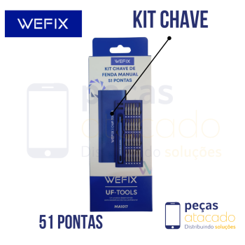 KIT CHAVES FERRAMENTAS 51 BITS WEFIX