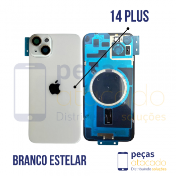 TAMPA TRASEIRA IPHONE 14 PLUS BRANCO ESTELAR COMPLETO