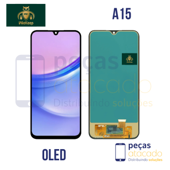 S-0837 FRONTAL SAMSUNG A15 4G (A155) A15 5G (A156) SEM ARO PRETO WE KEEP OLED