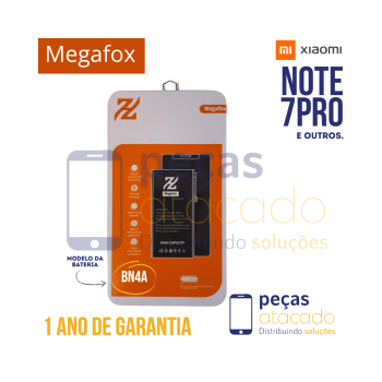 BA-0043 BATERIA MEGAFOX XIAOMI NOTE 7 (M1901F7G) NOTE 7 PRO (M1901F7S) (BN4A) (1 ANO DE GARANTIA)