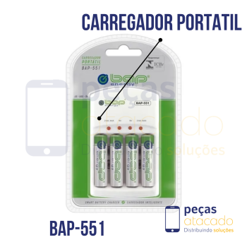 CARREGADOR PORTATIL DE PILHAS BAP-551