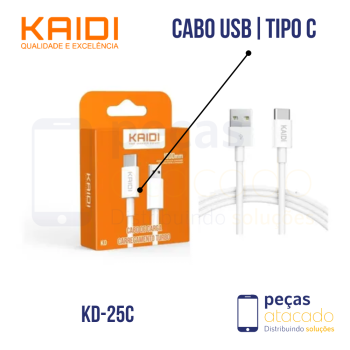 CABO KAIDI USB TIPO C (KD-25C)