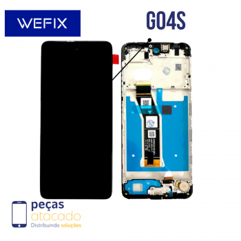 S-0153 FRONTAL MOTOROLA MOTO G04 | G04S COM ARO PRETO WEFIX IPS