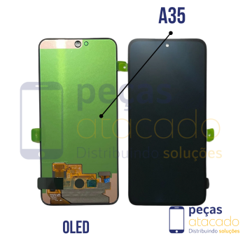 S-1093 FRONTAL SAMSUNG A35 (SM-A356) SEM ARO PRETO ORIGINAL CHINA OLED