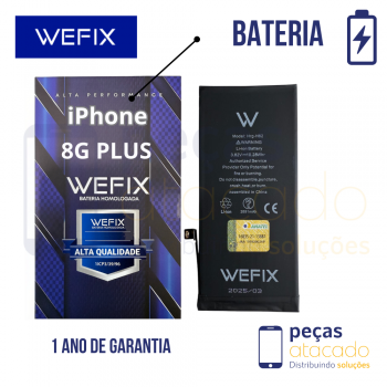 BA-0648 BATERIA WEFIX IPHONE 8G PLUS (A1664) ANATEL (1 ANO DE GARANTIA)
