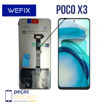 S-0689 FRONTAL XIAOMI POCO X3 / X3 PRO SEM ARO PRETO WEFIX IPS