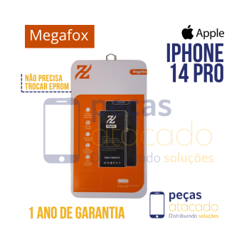 BA-0078 BATERIA MEGAFOX IPHONE 14 PRO (NAO PRECISA TROCAR EPROM) (1 ANO DE GARANTIA)