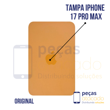 N-0248 TAMPA TRASEIRA COM SUPORTE E IMÃ IPHONE 17 PRO MAX (A3526) LARANJA ORIGINAL