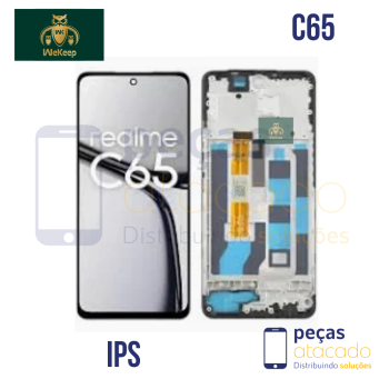 S-0175 FRONTAL REALME C65 COM ARO PRETO WE KEEP IPS