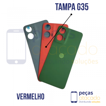 TAMPA TRASEIRA MOTOROLA MOTO G35 VERMELHO