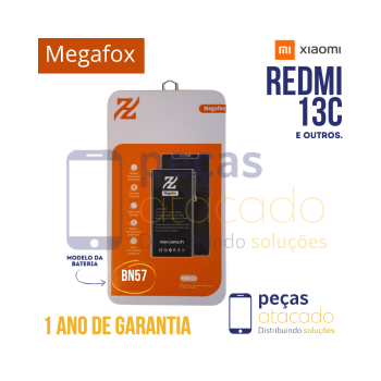 BA-0049 BATERIA MEGAFOX XIAOMI REDMI 13C | POCO C65 (BN5Q) (1 ANO DE GARANTIA)