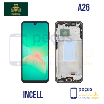 S-0050 FRONTAL SAMSUNG A26 (SM-A266) COM ARO PRETO WE KEEP INCELL