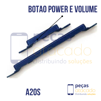 BE-0037 BOTAO EXTERNO POWER E VOLUME SAMSUNG A20S AZUL