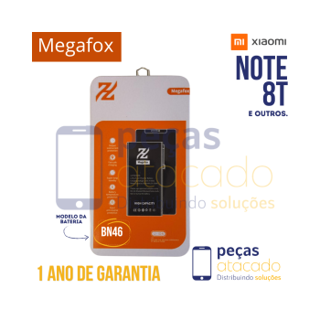 BA-0044 BATERIA MEGAFOX XIAOMI NOTE 8 | NOTE 6 | REDMI 7 | NOTE 8T (BN46) (1 ANO DE GARANTIA)