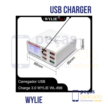 Carregador USB Charge indução 40W WYLIE WL-896