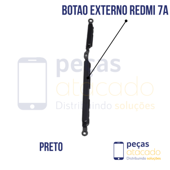 BE-0040 BOTÃO EXTERNO POWER E VOLUME XIAOMI REDMI 7A PRETO