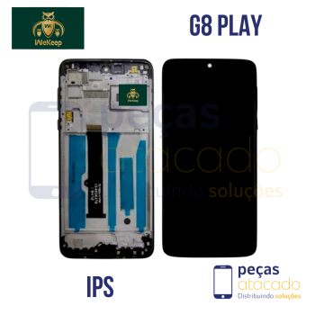 S-0256 FRONTAL MOTOROLA MOTO G8 PLAY (XT-2015) COM ARO PRETA WE KEEP IPS